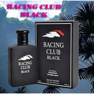 RACING CLUB BLACK men's designer 3.4 oz EDT Cologne by MIRAGE BRANDS